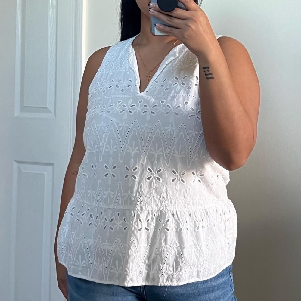Loft Eyelet Tank Top